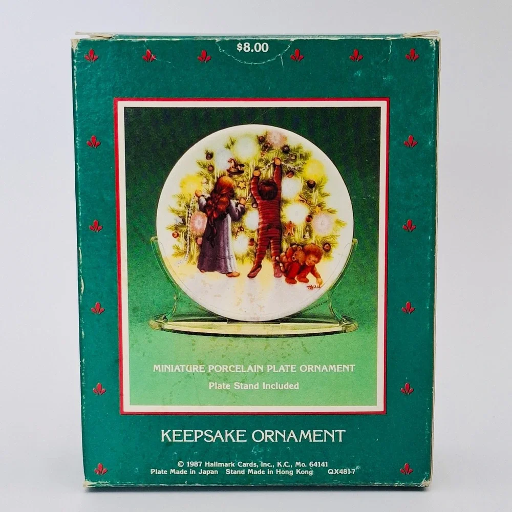 1987 Hallmark Keepsake Ornament Light Shines At Christmas Collector Plate Boxed
